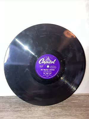 78 Rpm From 1950 By Nat  King  Cole / The Greatest Inventor / Mona Lisa • $9.99