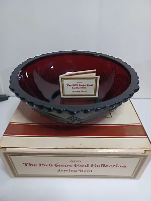 Vintage Avon Ruby Red Cape Cod Collection 8.5  Large Serving Bowl • $12.60