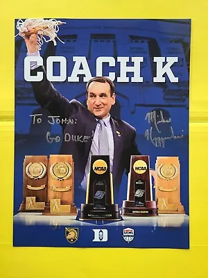 Mike Krzyzewski    Coach K     DUKE  Basketball  Signed 8X10  Inscribed  John • $79.99