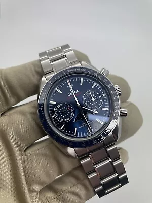 2021 Omega Speedmaster Moonphase Blue Dial Auto Bracelet 304.33.44.52.03.001 B+P • $8000