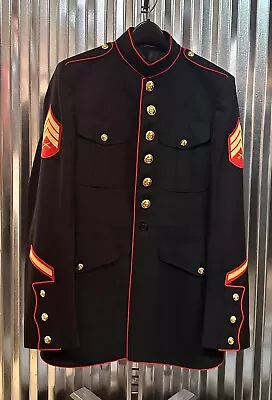 Usmc Us Marine Corps Dress Blues Jacket 43 Chest Sergeant • $200