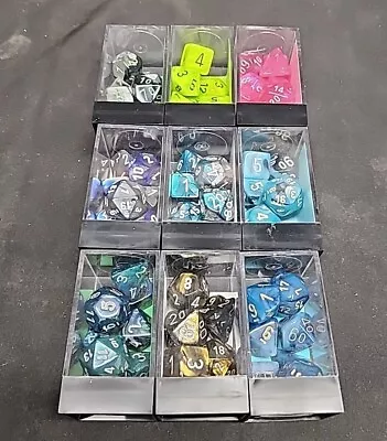 Chessex Dice 9 Piece Lot New Never Used • $75