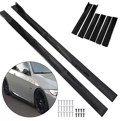 Universal Black 78.7''Car 2M Side Skirt Extension Panel Splitter Lip Protector & • $33.89