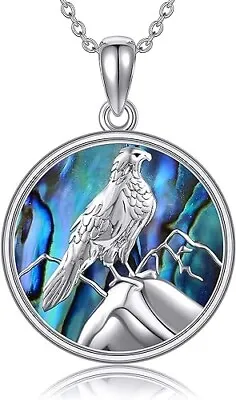 925 Sterling Silver Eagle Mountain Pendant Necklace Jewelry Gift For Woman Girl • £69.48