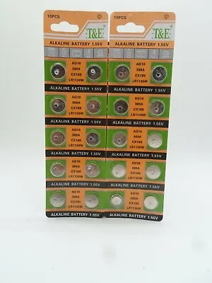 200 X Batteries AG10  L1130 LR54 389A SR54 Coin Button Cell Battery Watch Camera • £12.99