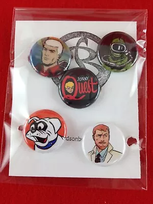 Adventures Of Jonny Quest TV Show Mini Buttons Dr. Quest Race Bannon Bandit • $9.95