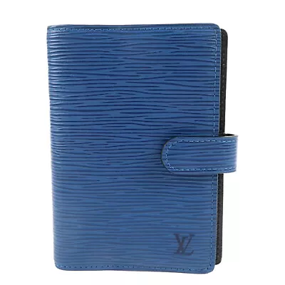 Auth Louis Vuitton Epi Agenda PM Planner Cover Toledo Blue R20055 Used • £145.30
