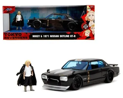 JADA TOKYO REVENGERS 1971 NISSAN SKYLINE 2000GT 1/24 With MIKEY FIGURE 34698 • $30.99