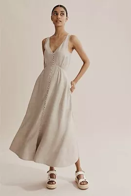 $50 • Buy Country Road Linen Dress -  Sand  Or Light Brown - Sz 4 - BNWOT (Never Worn) 