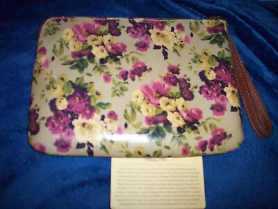 PATRICIA NASH Italian Leather Antique Rose Cassini Clutch Wristlet~Beautiful! • $14.99