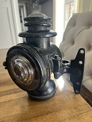 Antique Ford Model T Oil Lamp Headlamp With Rare Mounting Bracket • $75