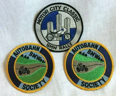 Motor City Classic Autobahn Society Embroidered Motorcycle Patches Vintage 1970s • $9.95