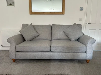£750 • Buy Next Ashford Large Sofa, Boucle Weave Light Grey With Cushions