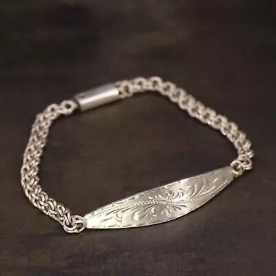 VTG Sterling Silver - MEXICO Hand Engraved Western Filigree 6  Chain Bracelet 7g • $15