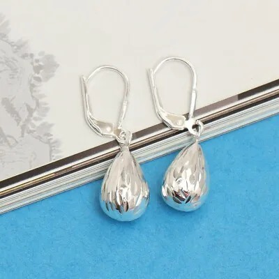 $18.90 • Buy LeCalla Sterling Silver Jewelry Tear-Drop Dangle Leverback Women Girls Earrings