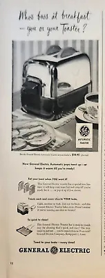 1947 General Electric Toaster Vintage Ad Whos Boss At Breakfast • $12.95