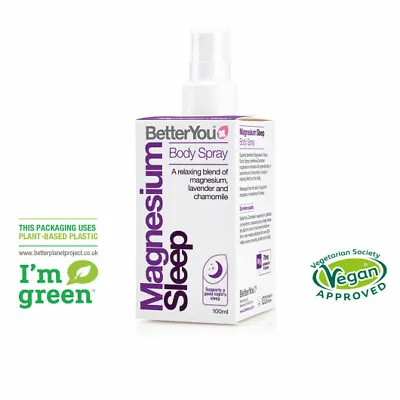 £11.99 • Buy BetterYou Magnesium Oil Sleep Spray 100ml Sleep Insomnia Nerve And Muscle Spasms
