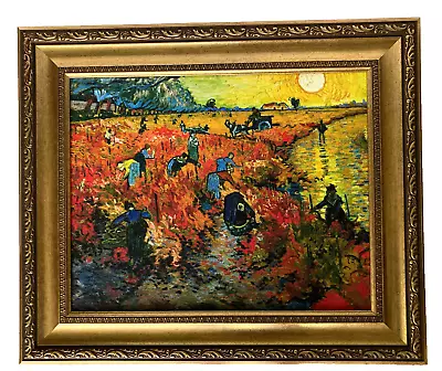 The Red Vineyard Vincent Van Gogh Museum Framed Canvas Print Wall Art 22  X 26  • $499.99