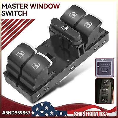 Driver Side Master Power Window Control Switch FOR VW JETTA GOLF GTI PASSAT CC. • $12.99