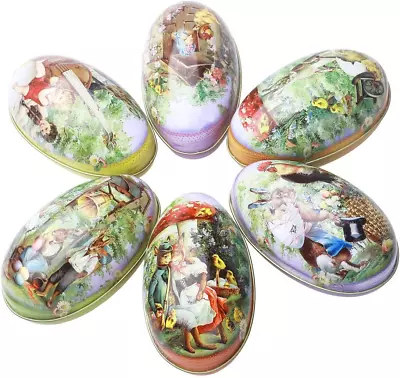 Easter Eggs Decoration Vintage Easter Decor Large Empty Decorative Metal Egg Orn • $61.99