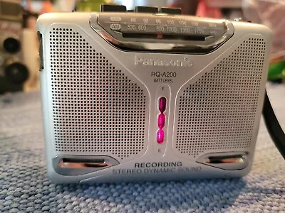 Vintage RQ-A200 PANASONIC AM FM CASSETTE PLAYER RECORDER Works STEREO  SOUND • $19.95