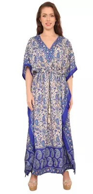 Womens Long Maxi Dress Kaftan Woman Floral Print Summer Dress • £4.99