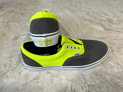 Vans Era Neon Yellow Charcoal Men Shoes 8.5 • $24.99