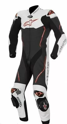 $742.85 • Buy Alpinestars Atem Track Day White/Red Leather 1PC One Piece Motorcycle Suit