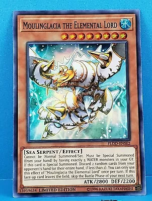 Yugioh Moulinglacia The Elemental Lord Flod-ense2 Super Rare Limited Edition  • $2.19