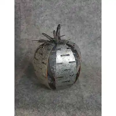 New Metal Pumpkin Slates Middle Leaves Stem Harvest Thanksgiving Decoration • $18.77