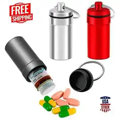 Waterproof Aluminum Pill Fob Container Nitro Bottle Holder Nitroglycerin 3 Pack • $13.99