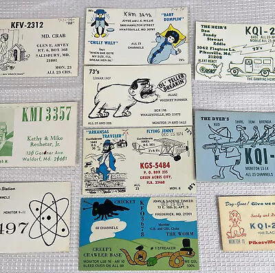 Vintage QSL Radio Cards Lot Amateur Radio QSL Cards Lot Maryland QSL Radio Cards • $19.99