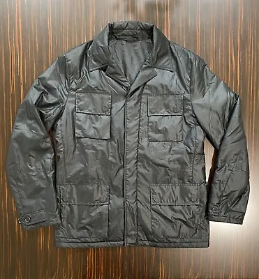 HELMUT LANG Vintage OG Black Military Jacket Size 48 • $349.99