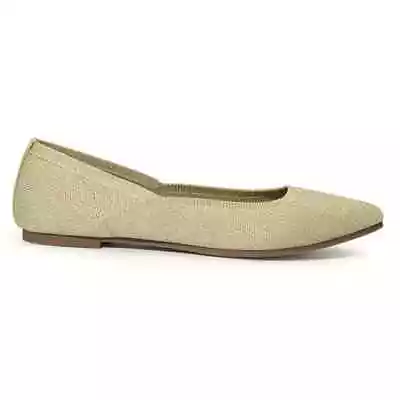 Nwob Womens Me Too Aubri Sustainable Mesh Metallic Bisque Flats Shoe Size 9.5 • $34.95