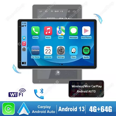 10.1'' Android 13.0 Touch Screen 4+64GB Rotatable Car Stereo Radio Wifi GPS Navi • $142.81