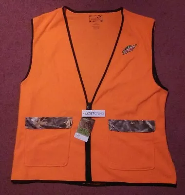 Mountain Dew North America Branding Mens Size Xl - 2xl Orange Hunting Vest - New • $25.99