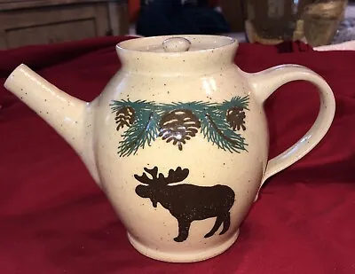Boot Hill Pottery Bear With Pinecones Tea Pot Signed￼ • $9.99