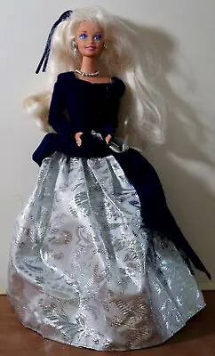 Barbie Holiday Silver  Blue Winter Velvet Avon Doll  • $16.90