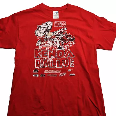 Motocross Shirt Men's Size Medium Red - Kendra Rally Motorcycle Dirtbike VGC • $17.98