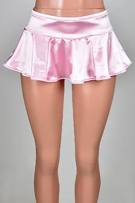 $42 • Buy Light Pink Satin Micro Mini Skirt XS S M L XL 2XL 3XL Sexy Lingerie Plus Size