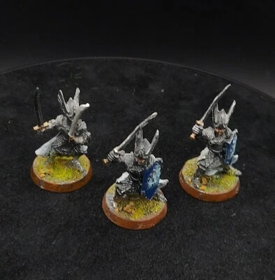 £49.50 • Buy Painted Warhammer LoTr OOP METAL Dol Amroth Knights ×3 Lot #2 (foot) Fiefdoms Gw