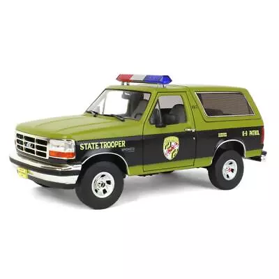 1/18 1996 Ford Bronco XLT Maryland State Police State Trooper Artisan Greenlight • $79