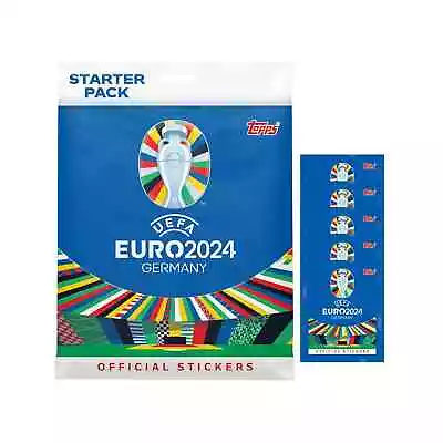 2024 Topps UEFA Euro Cup Stickers Mega Starter Pack (Album + 48 Stickers) • $24.95