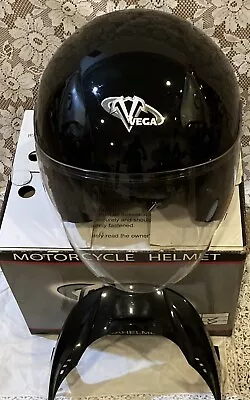 Vega Motorcylce Helmet NT 200 Small - Black Open-Face - Great Preowned Condition • $32.40