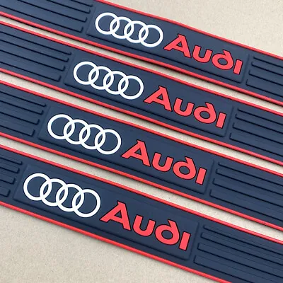 $18.30 • Buy For Audi 4PCS Rubber Car Door Scuff Sill Cover Panel Step Protectors Accessories