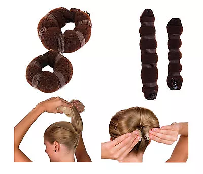 Magic Hair Donut Twist Ring Hair Bun Maker With Clip Button 2PCS Small & Large • $7.50