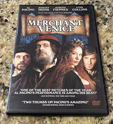 William Shakespeare's The Merchant Of Venice DVD. AL PACINO • $9.99