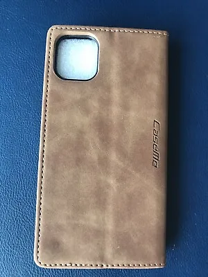 Leather Magnetic Flip Case For IPhone 11 - Suede Card Holder Wallet • £4.50