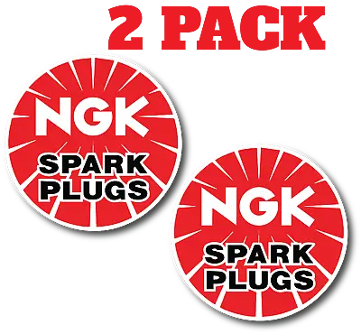 2 PK NGK SPARK PLUGS Drag Racing Window Sticker Decal  Rat Rod Street Rod • $9.95