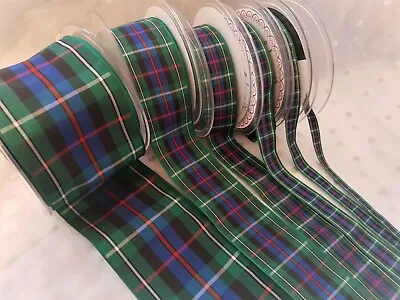 Berisfords ROSE  Tartan Ribbon Scottish Approved Designs - 7 10 16 25 40 & 70mm  • £2.10